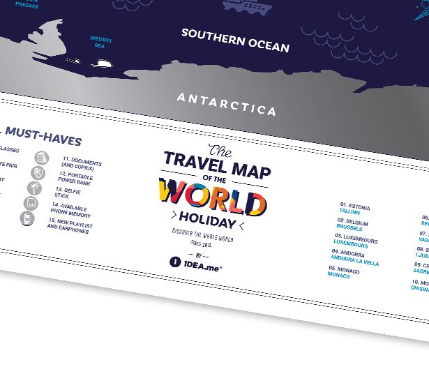 Скретч карта "Travel Map Holiday World" 1dia.me-HW фото