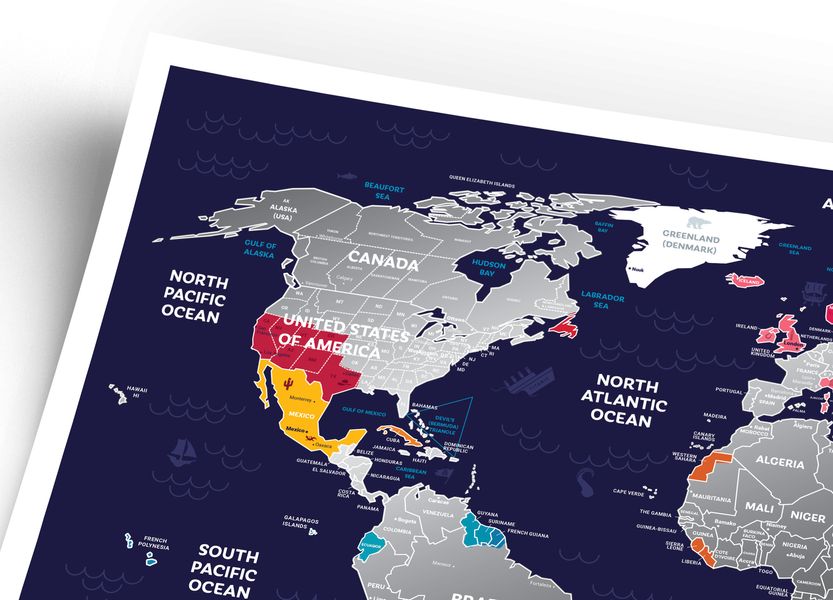 Скретч карта "Travel Map Holiday World" 1dia.me-HW фото