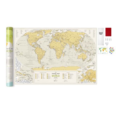 Скретч карта "Travel Map Geography World" 1dia.me-GEOW фото