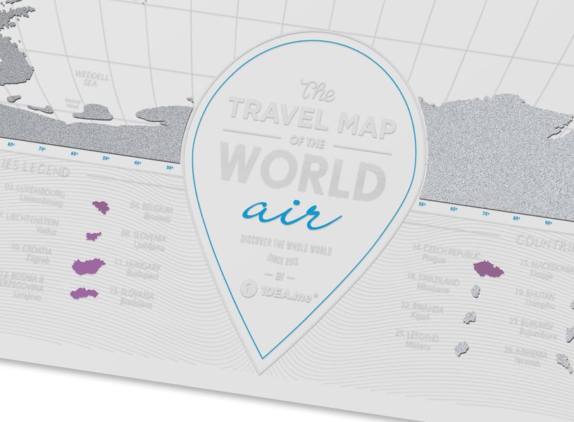 Скретч карта "Travel Map Air World" 1dia.me-AW фото