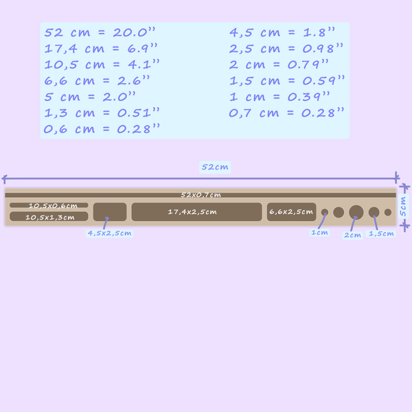 , 52х5х3 см, b.one(1), Чорний